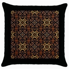 Tribal Geometric Print Throw Pillow Case (black) by dflcprints