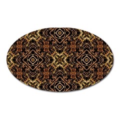 Tribal Geometric Print Oval Magnet by dflcprints