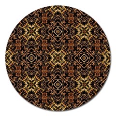 Tribal Geometric Print Magnet 5  (round) by dflcprints