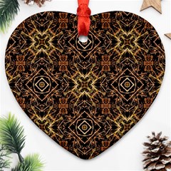 Tribal Geometric Print Heart Ornament (two Sides) by dflcprints