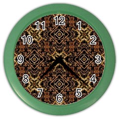 Tribal Geometric Print Color Wall Clocks by dflcprints