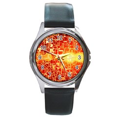 Board Conductors Circuit Round Metal Watch by Amaryn4rt