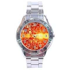 Board Conductors Circuit Stainless Steel Analogue Watch by Amaryn4rt