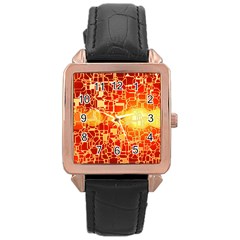 Board Conductors Circuit Rose Gold Leather Watch  by Amaryn4rt