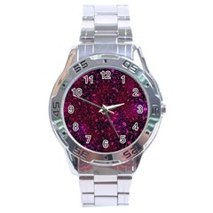 Retro Flower Pattern Design Batik Stainless Steel Analogue Watch by Amaryn4rt