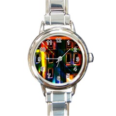 Architecture City Homes Window Round Italian Charm Watch by Amaryn4rt