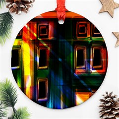 Architecture City Homes Window Ornament (round) by Amaryn4rt