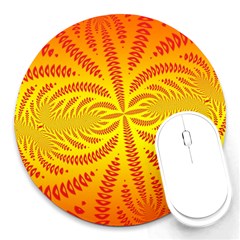 Background Brush Particles Wave Round Mousepads by Amaryn4rt