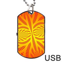 Background Brush Particles Wave Dog Tag Usb Flash (one Side) by Amaryn4rt