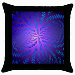 Background Brush Particles Wave Throw Pillow Case (black)