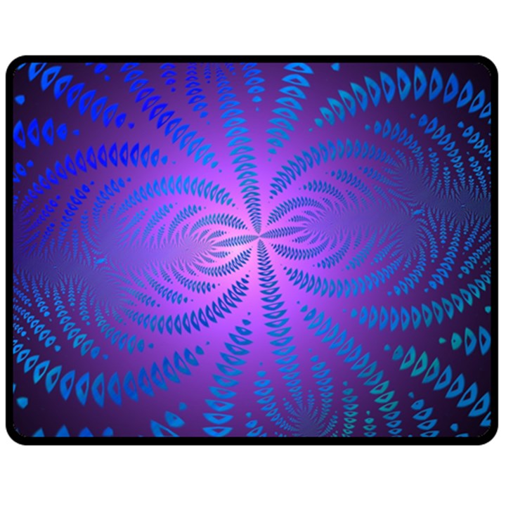 Background Brush Particles Wave Double Sided Fleece Blanket (Medium) 