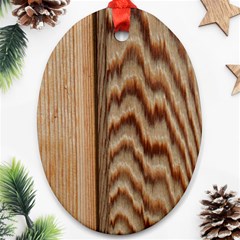 Wood Grain Texture Brown Ornament (oval) by Amaryn4rt