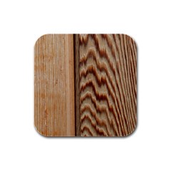 Wood Grain Texture Brown Rubber Square Coaster (4 Pack)  by Amaryn4rt