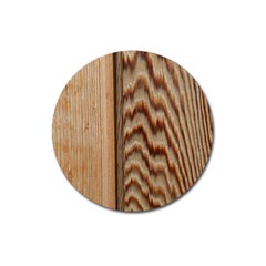 Wood Grain Texture Brown Magnet 3  (round) by Amaryn4rt