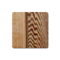 Wood Grain Texture Brown Square Magnet by Amaryn4rt