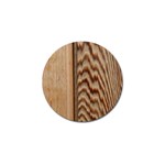 Wood Grain Texture Brown Golf Ball Marker Front