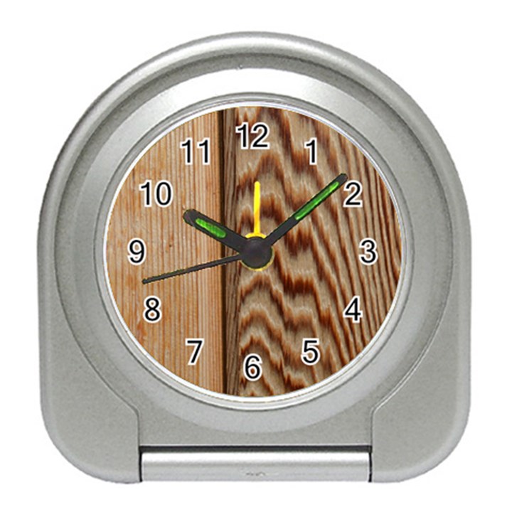 Wood Grain Texture Brown Travel Alarm Clocks