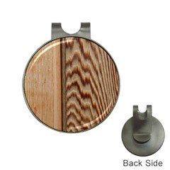 Wood Grain Texture Brown Hat Clips With Golf Markers