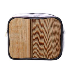 Wood Grain Texture Brown Mini Toiletries Bags by Amaryn4rt