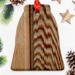 Wood Grain Texture Brown Ornament (bell) by Amaryn4rt