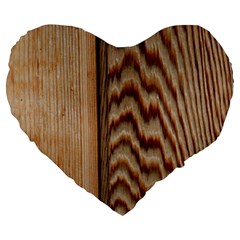 Wood Grain Texture Brown Large 19  Premium Heart Shape Cushions by Amaryn4rt