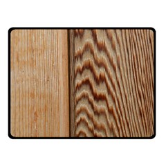 Wood Grain Texture Brown Double Sided Fleece Blanket (small)  by Amaryn4rt