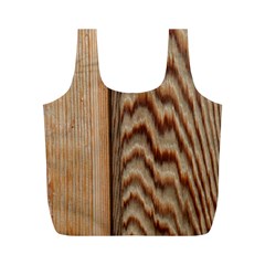 Wood Grain Texture Brown Full Print Recycle Bags (m)  by Amaryn4rt