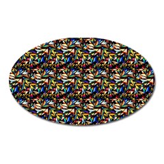 Abstract Pattern Design Artwork Oval Magnet by Amaryn4rt