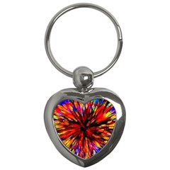 Color Batik Explosion Colorful Key Chains (Heart) 