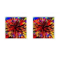 Color Batik Explosion Colorful Cufflinks (Square)