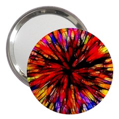 Color Batik Explosion Colorful 3  Handbag Mirrors