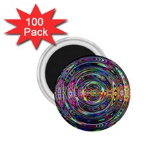 Wave Line Colorful Brush Particles 1 75  Magnets (100 Pack)  by Amaryn4rt