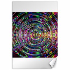 Wave Line Colorful Brush Particles Canvas 24  x 36 