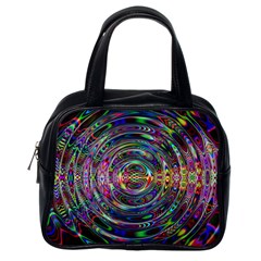 Wave Line Colorful Brush Particles Classic Handbags (one Side) by Amaryn4rt