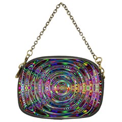 Wave Line Colorful Brush Particles Chain Purses (One Side) 