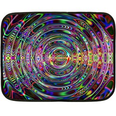 Wave Line Colorful Brush Particles Fleece Blanket (Mini)