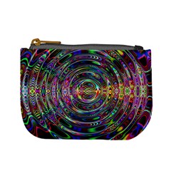 Wave Line Colorful Brush Particles Mini Coin Purses