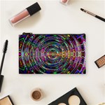 Wave Line Colorful Brush Particles Cosmetic Bag (Small)  Front