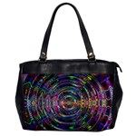 Wave Line Colorful Brush Particles Office Handbags Front