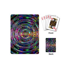 Wave Line Colorful Brush Particles Playing Cards (Mini) 