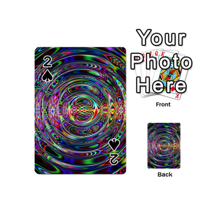 Wave Line Colorful Brush Particles Playing Cards 54 (Mini) 