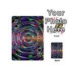 Wave Line Colorful Brush Particles Playing Cards 54 (Mini)  Front - SpadeA