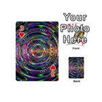 Wave Line Colorful Brush Particles Playing Cards 54 (Mini)  Front - Heart3