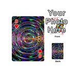 Wave Line Colorful Brush Particles Playing Cards 54 (Mini)  Front - Heart8