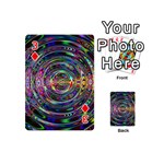 Wave Line Colorful Brush Particles Playing Cards 54 (Mini)  Front - Diamond3