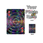 Wave Line Colorful Brush Particles Playing Cards 54 (Mini)  Front - Diamond8