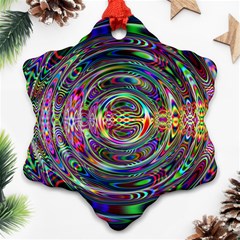 Wave Line Colorful Brush Particles Ornament (Snowflake)