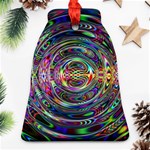 Wave Line Colorful Brush Particles Ornament (Bell) Front