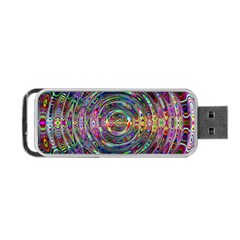 Wave Line Colorful Brush Particles Portable USB Flash (Two Sides)