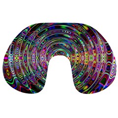 Wave Line Colorful Brush Particles Travel Neck Pillows